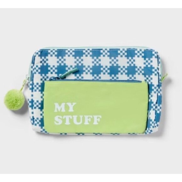 Target 2pk Kids' Houndstooth and My Stuff Gifting Pouch Set - Pillowfort™  B8 - Picture 1 of 5